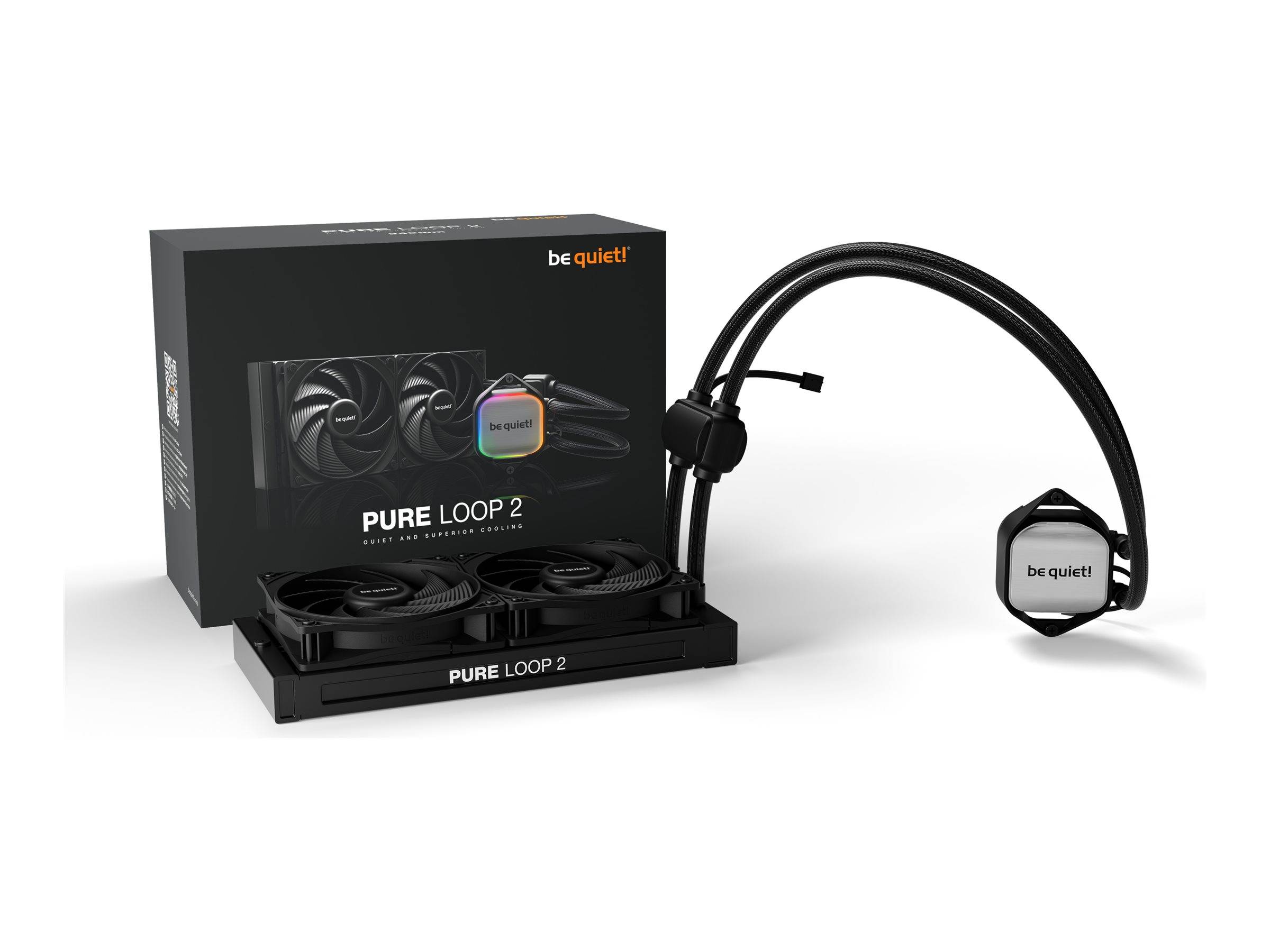 be quiet! Pure Loop 2 - Prozessor-Flüssigkeitskühlsystem - Kühlergröße: 240 mm - (für: LGA1700, LGA1200, LGA1150, LGA115