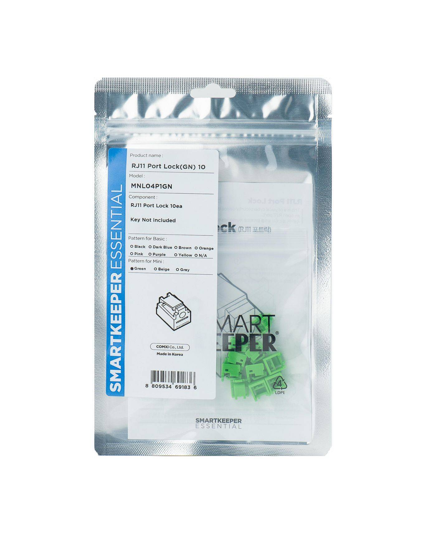 Smart Keeper Basic"RJ11 Port" Blocker 10 Stk. grün