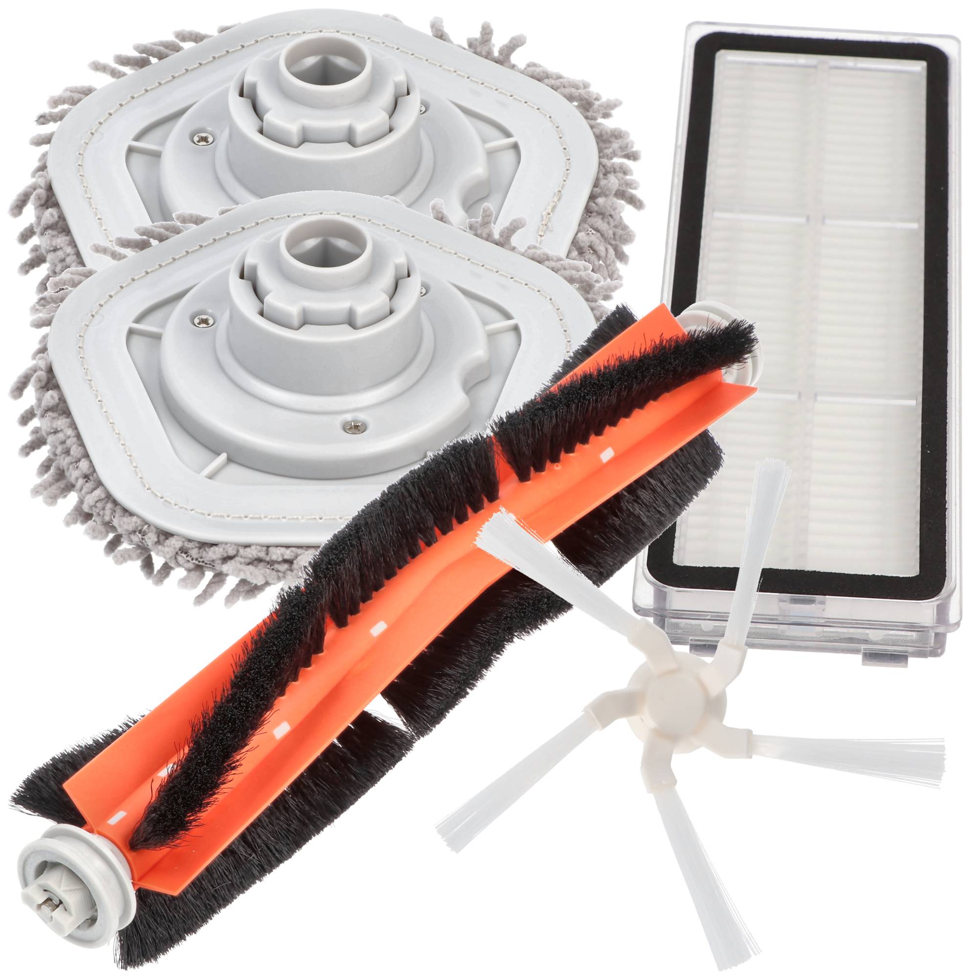 Reinigungsset für Dreame W10, Dreame W10s, Dreame W10 Pro bestehend aus Hauptbürste, Seitenbürste, Filter und zwei Stück