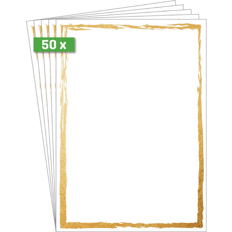 sigel Design-Papier "Golden frame", DIN A4, 200 g/qm