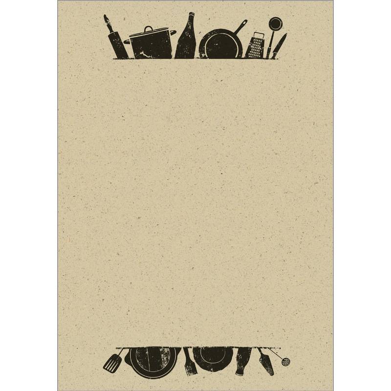 Motiv-Papier A4 100g Graspapier Kitchen utensils 100 Blatt