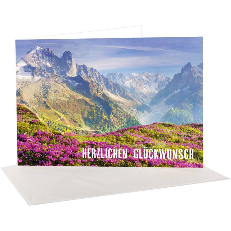 sigel Glückwunschkarten-Set "Mountain landscapes by seasons"