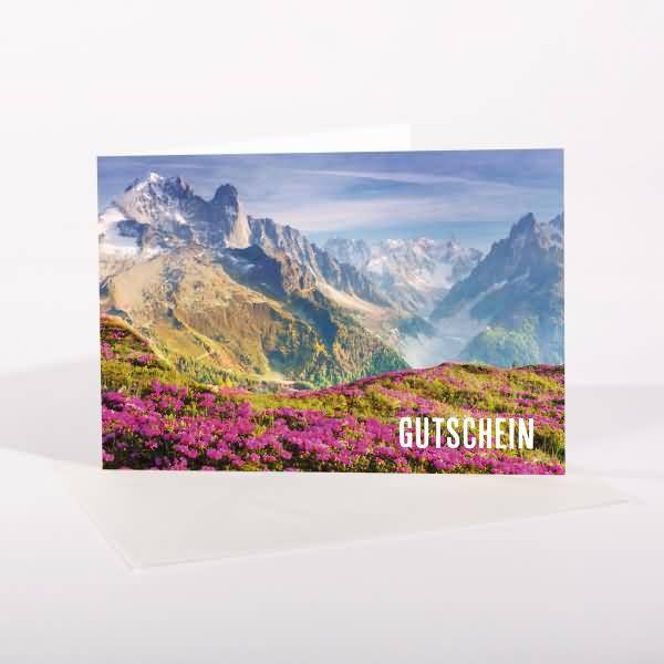 Gutscheinkarte Set A6 12+12 Stück Mountain landscapes by seasons 300g