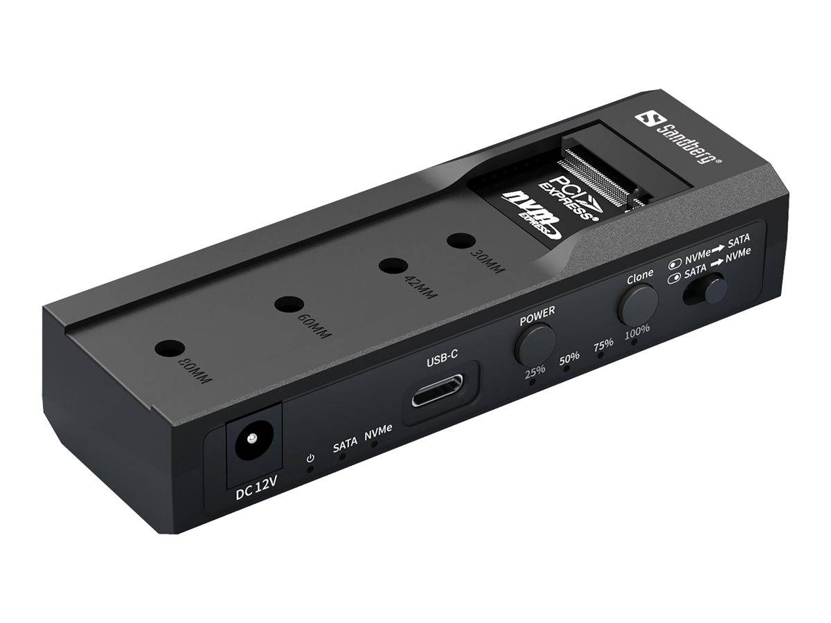 SANDBERG HDD / SSD Dockingstation - Klonfunktion mit Offline Clone Schächte: 2 - 2,5" / 3,5" gemeinsam genutzt (6,4 cm/8,9 cm gemeinsam genutzt)