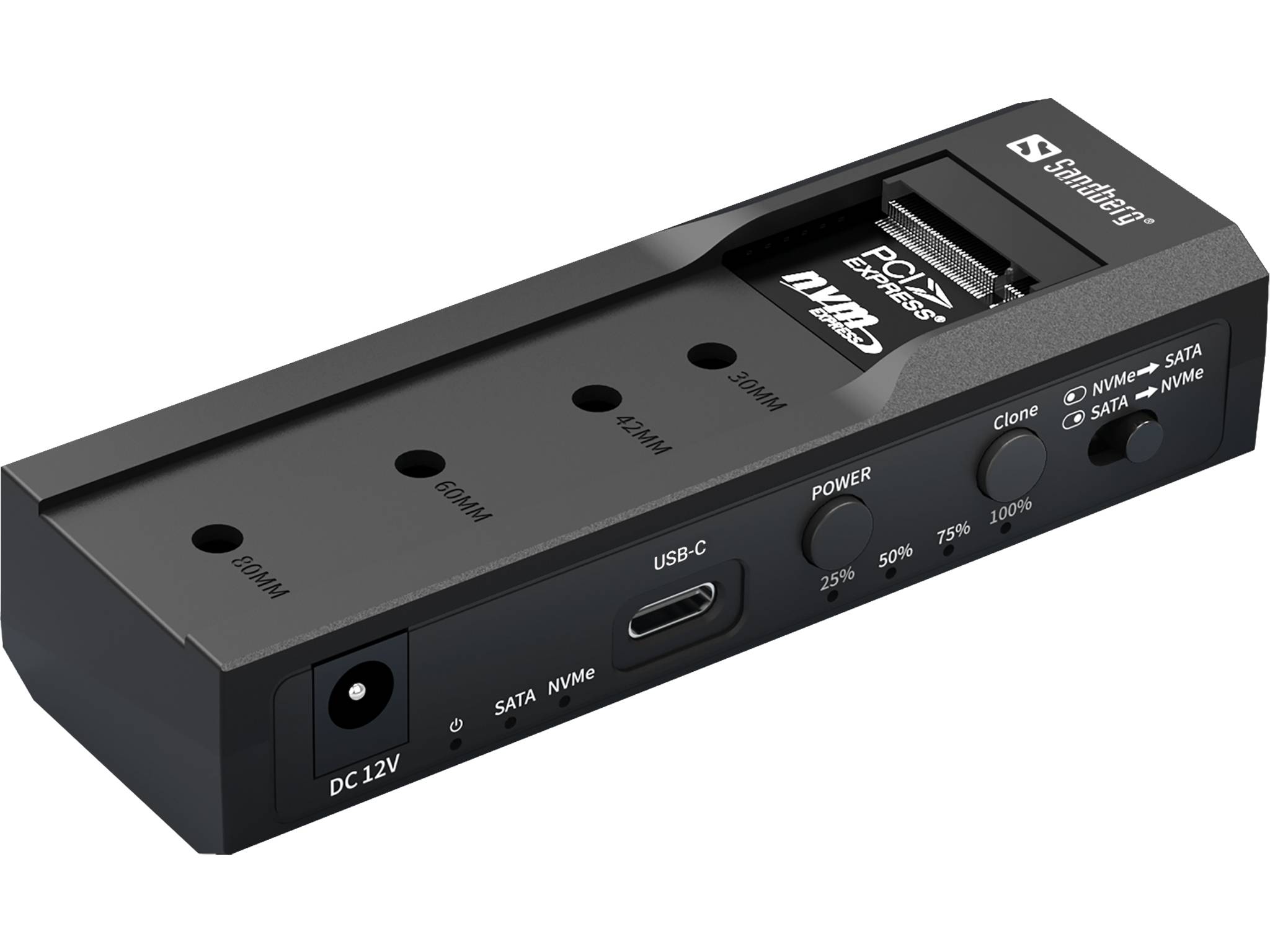 SANDBERG HDD / SSD Dockingstation - Klonfunktion mit Offline Clone Schächte: 2 - 2,5" / 3,5" gemeinsam genutzt (6,4 cm/8,9 cm gemeinsam genutzt)