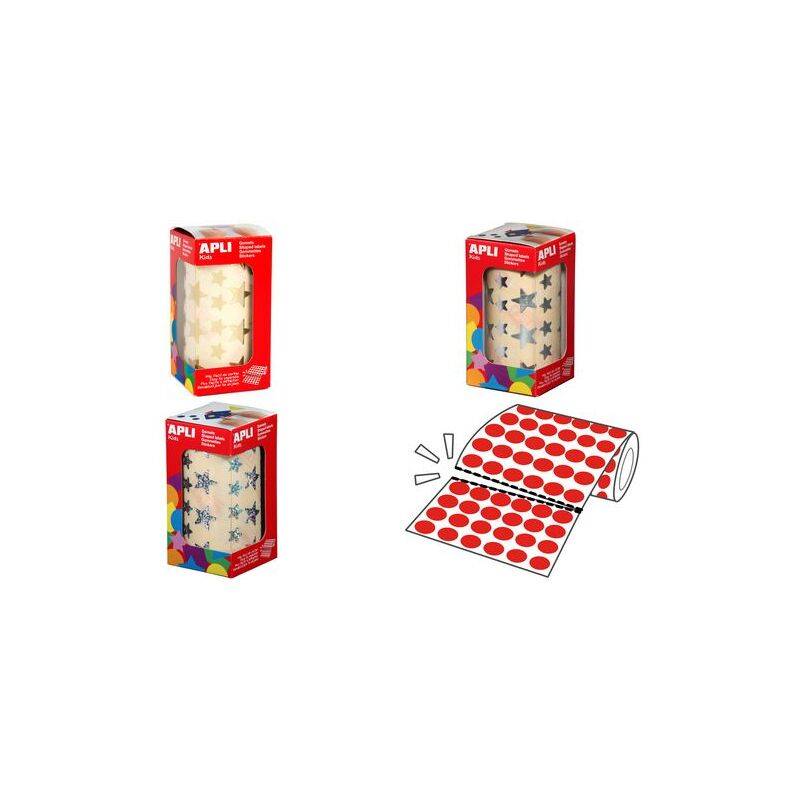 APLI kids Sticker "Sterne", auf Rolle, silber