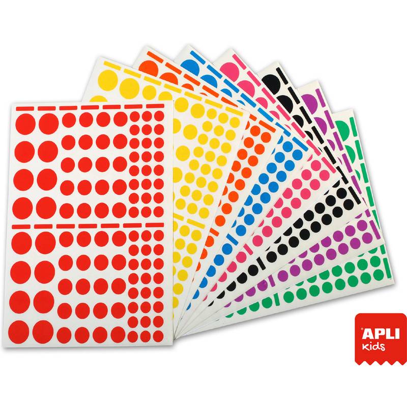APLI kids Sticker "Rund", auf Bogen, Großverpackung