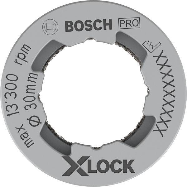 Kreissägeblatt mit der Aufschrift 'BOSCH PRO', versehen mit den Markierungen 'max 13.300 U/min', 'Φ 30 mm' und 'XLOCK', entwickelt für hochschnelle Schneidvorgänge.