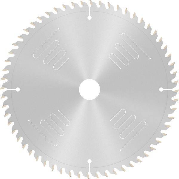 Kreissägeblatt mit scharfen Zähnen um den Rand, verwendet zum Schneiden von Materialien.