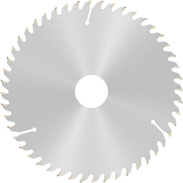 Kreissägeblatt mit scharfen Zähnen, verwendet zum Schneiden von Holz oder Metall.