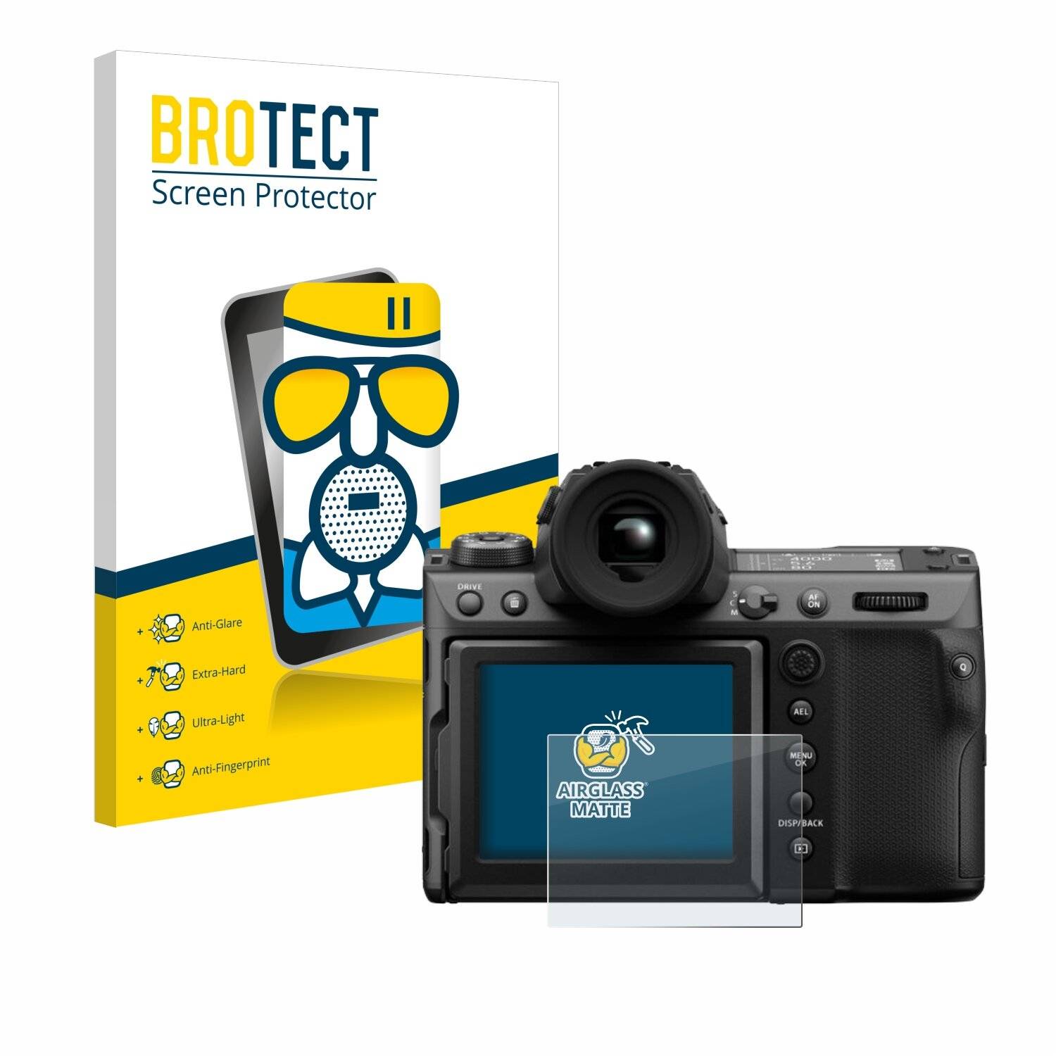 BROTECT AirGlass Matt Glas Panzer Folie für Fujifilm GFX100