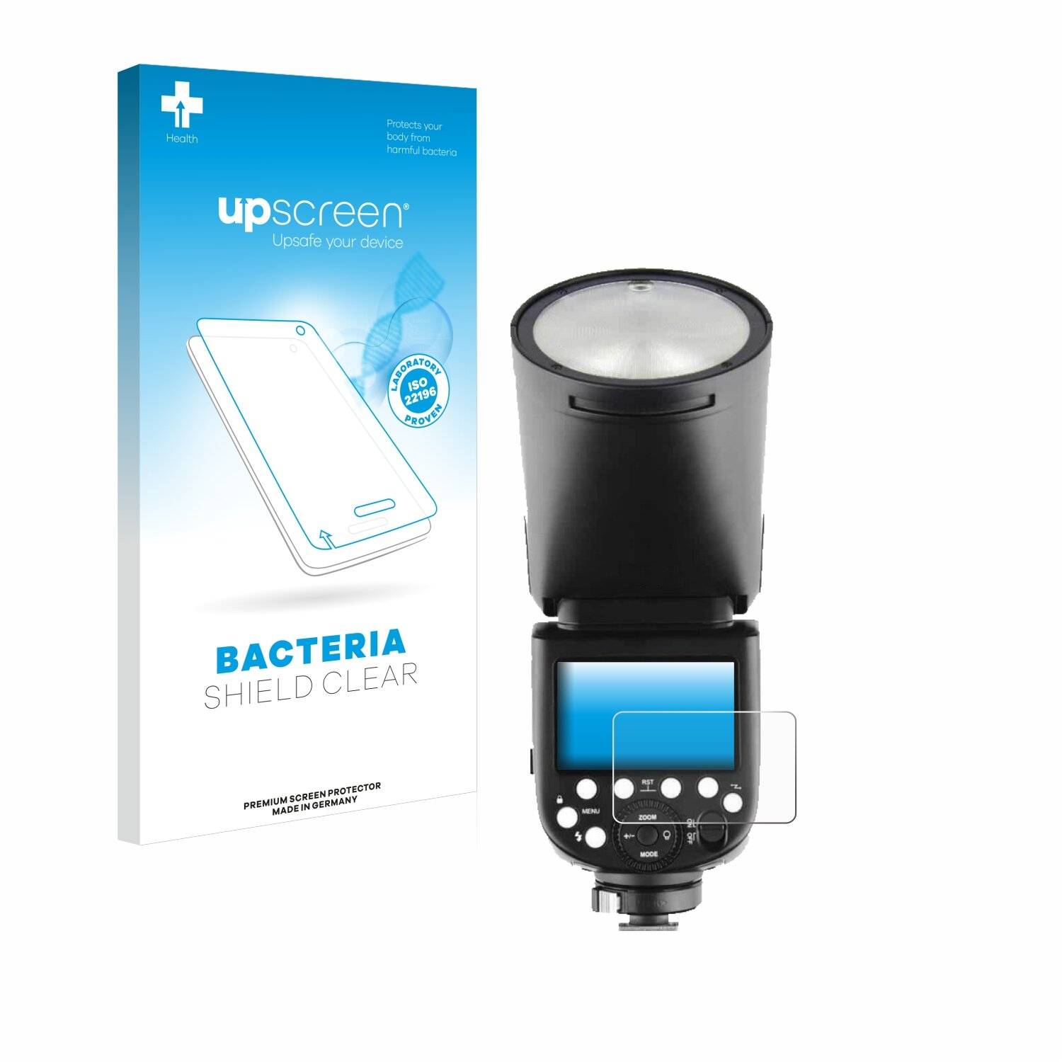 upscreen Bacteria Shield Schutzfolie für Godox V1 -