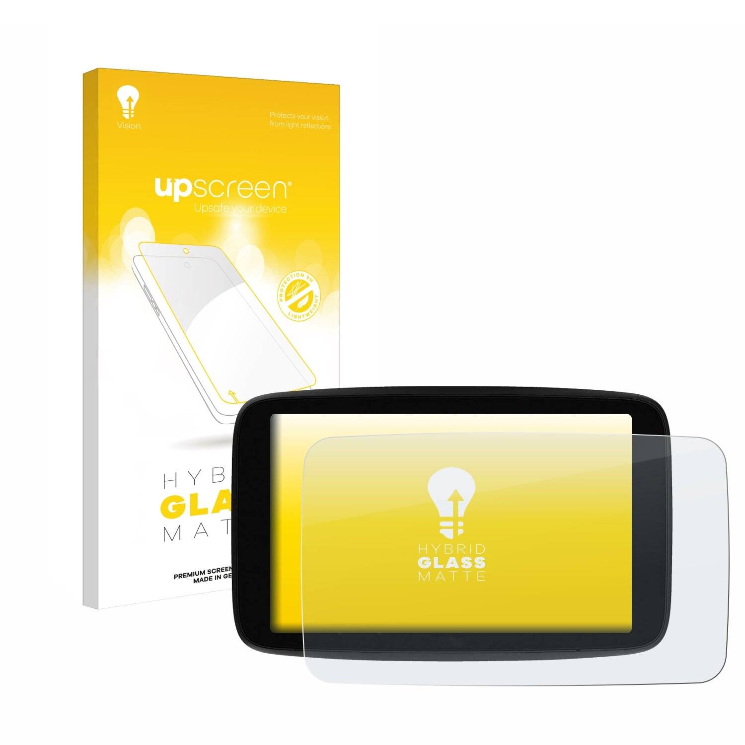 upscreen Hybrid Glas Matt Panzer-Folie für TomTom GO Superior