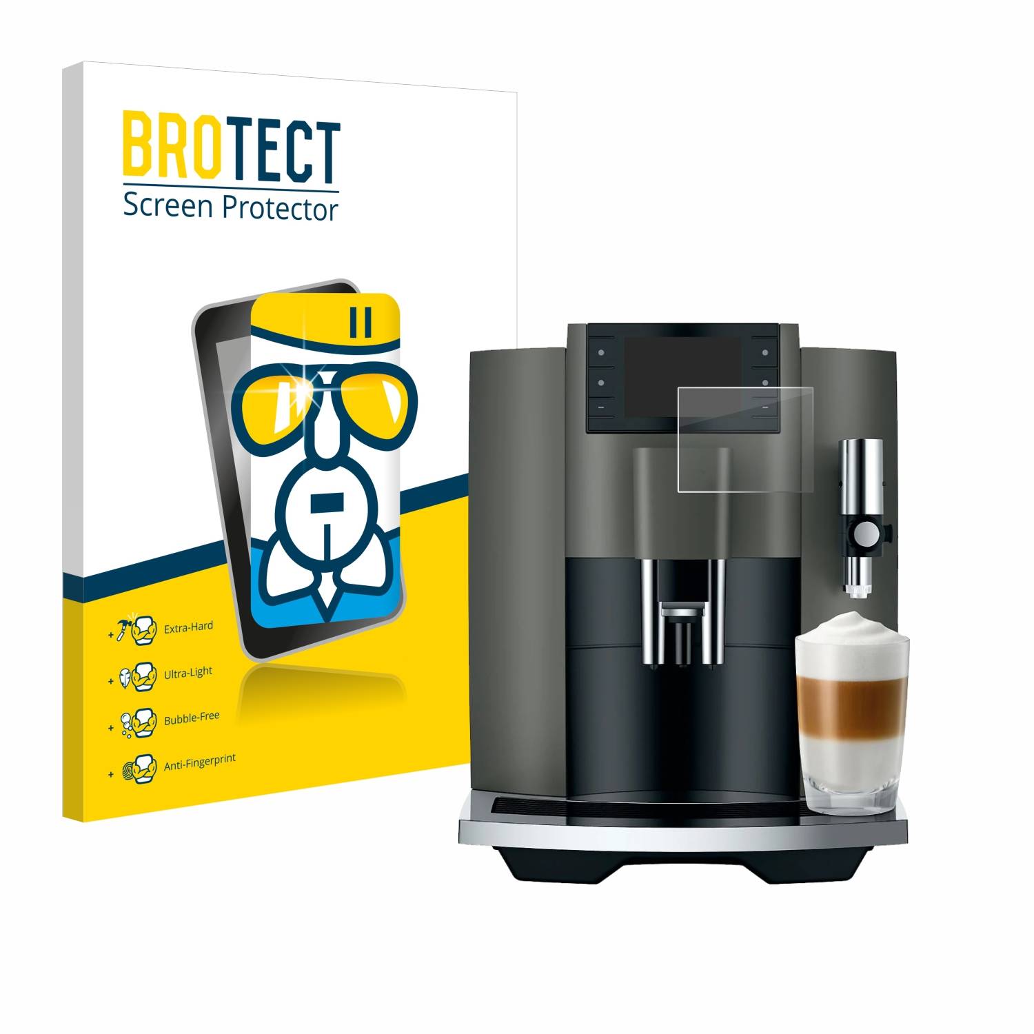 BROTECT AirGlass Glas Panzer-Folie für Jura E8 (EC) - Schutzglas