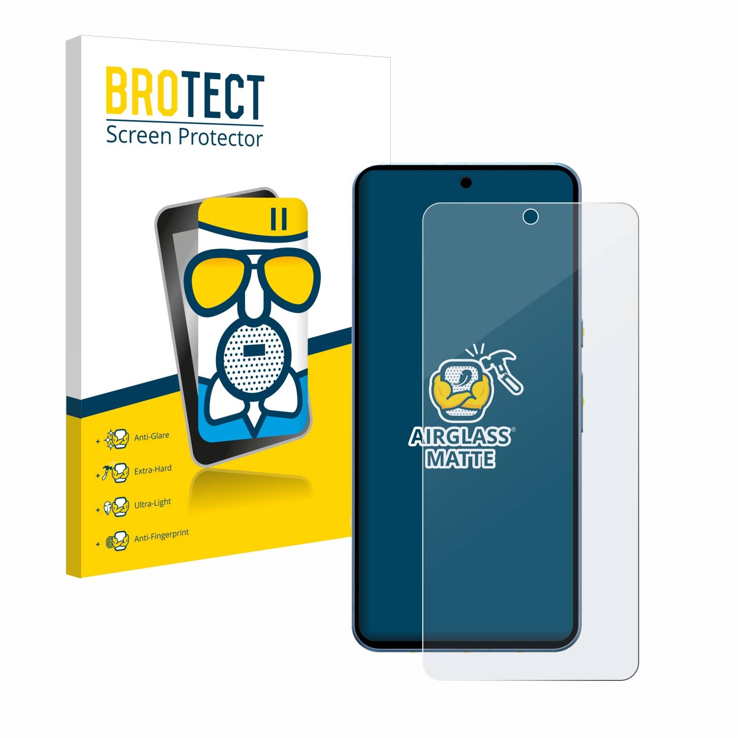 BROTECT AirGlass Matt Glas Panzer Folie für Google Pixel 8 Pro