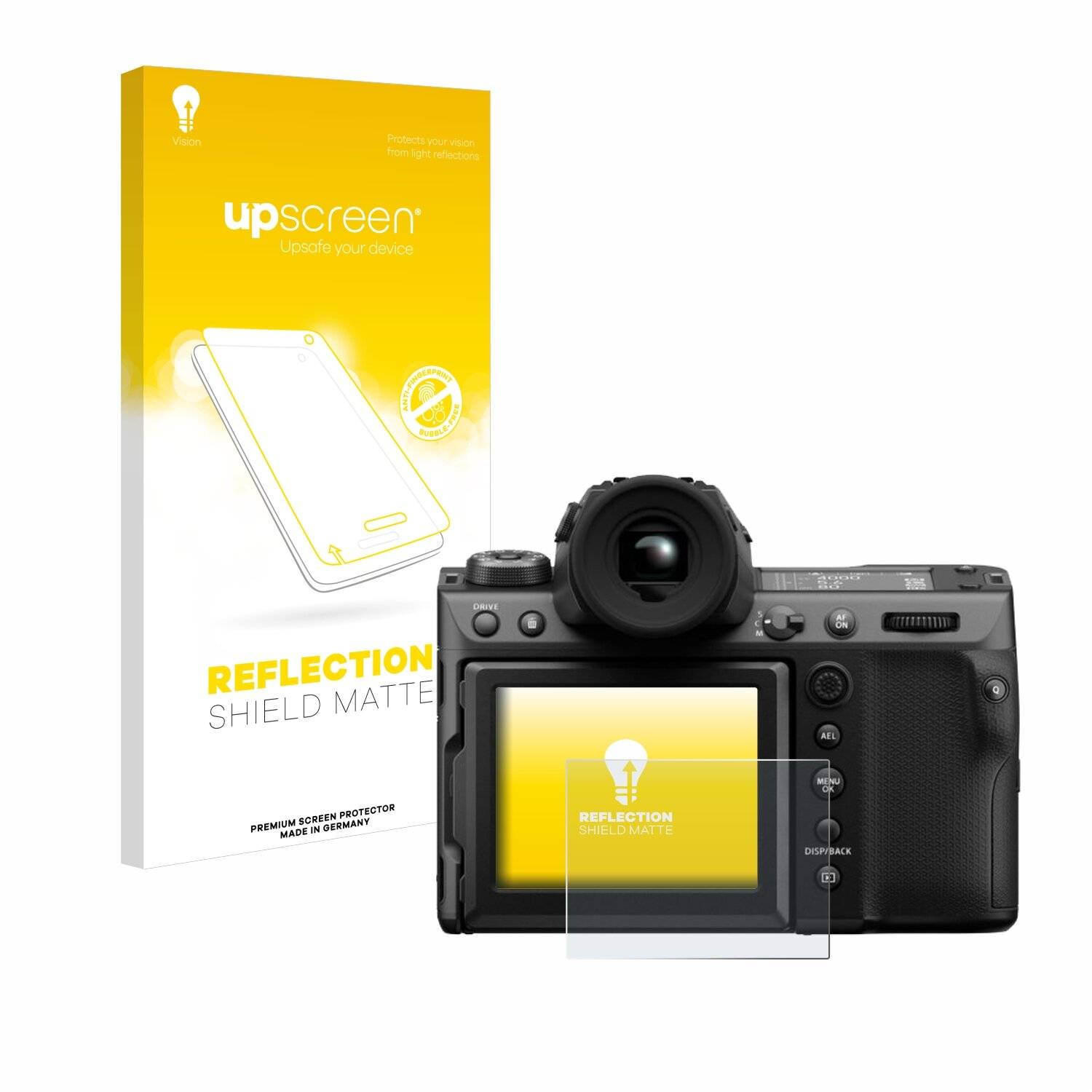 upscreen Reflection Shield Matt Schutzfolie für Fujifilm GFX100