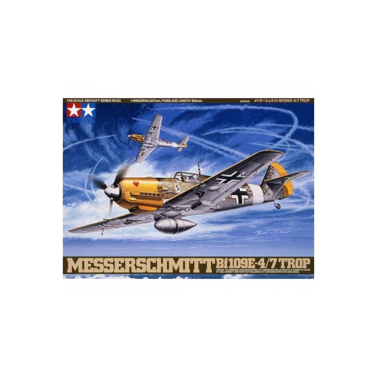 61063 - Modellbausatz,1:48 Dt. Messerschmitt BF109E-4/7 Trop