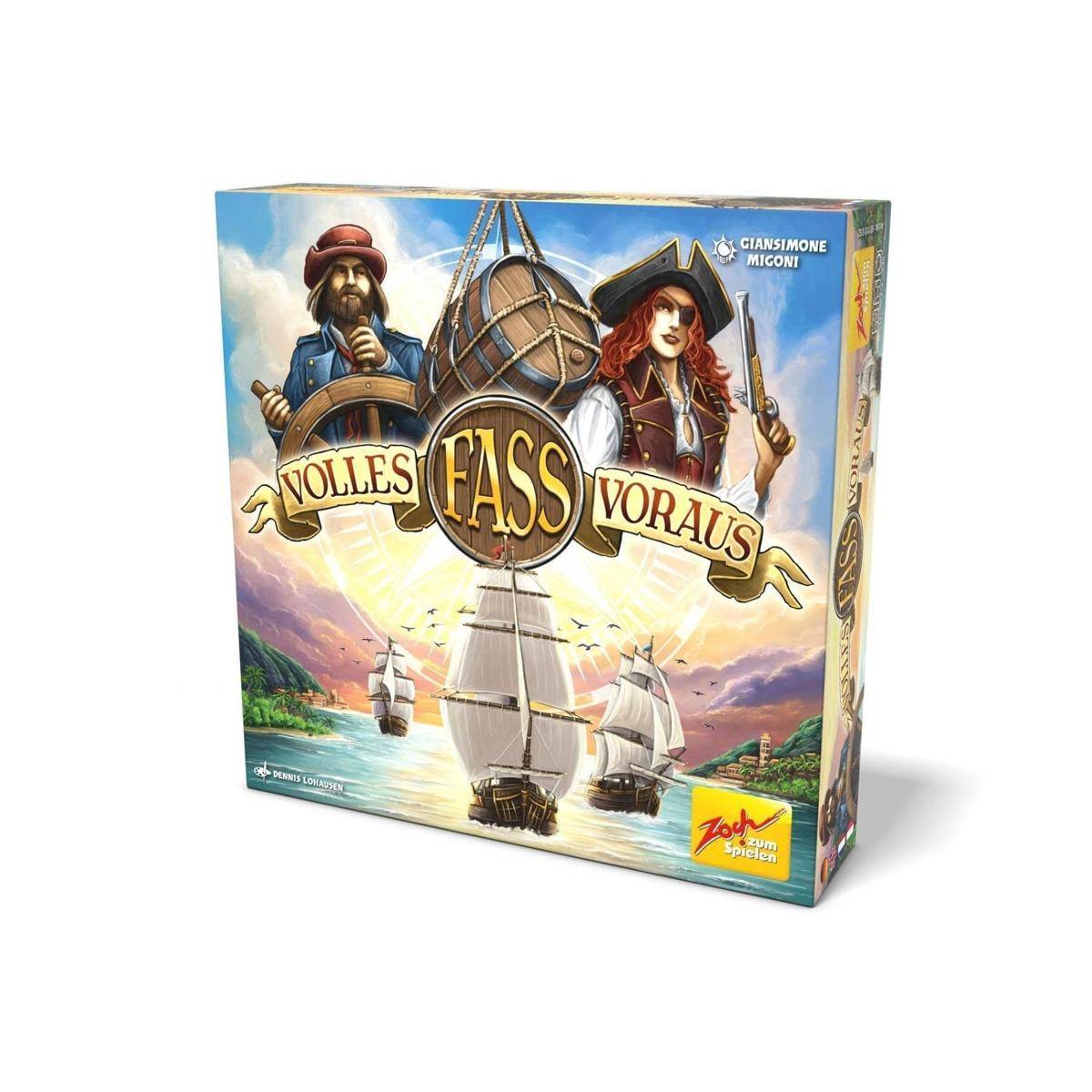 Volles Fass voraus, Brettspiel, für 2-4 Spieler, ab 10 Jahren (DE-Ausgabe)