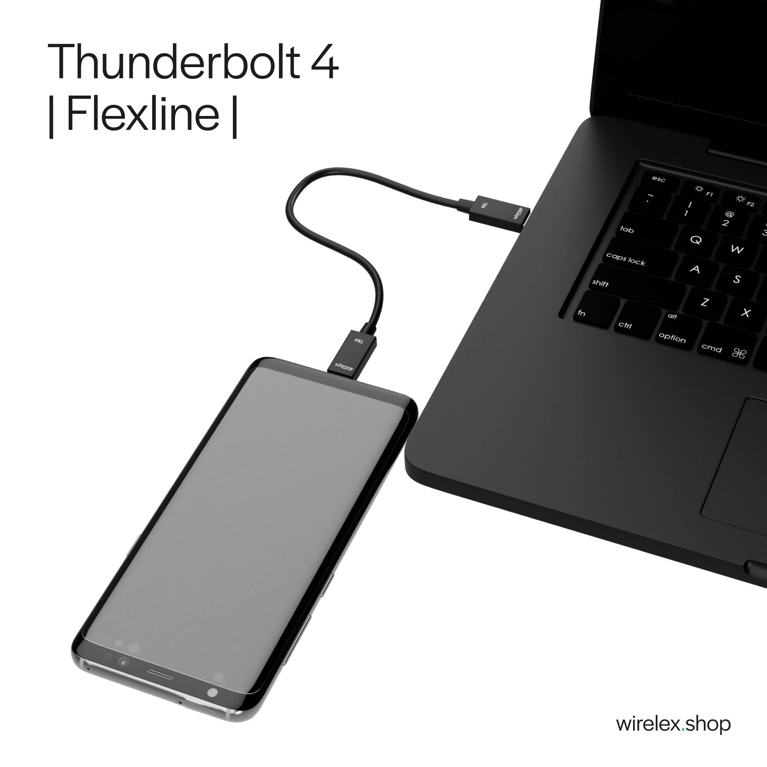 USB-C® Verbindungskabel, Typ-C Stecker auf Typ-C Stecker, TB4, UltraFlex, 1,5m