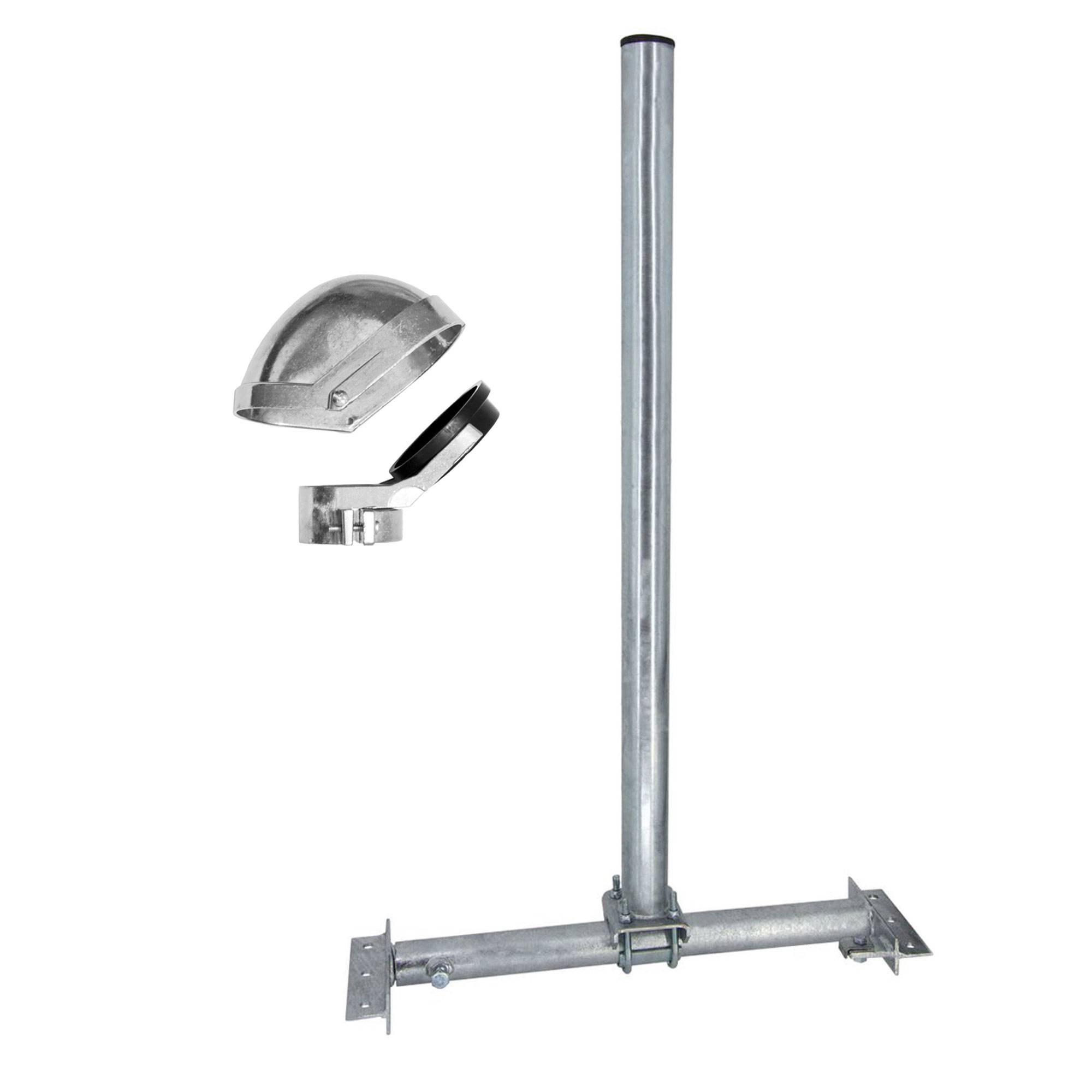 PremiumX SOLID X85-48 Dachsparrenhalter verzinkt Satellitenschüssel SAT Dach Halterung Dachsparrenmasthalter ALU Mastkappe