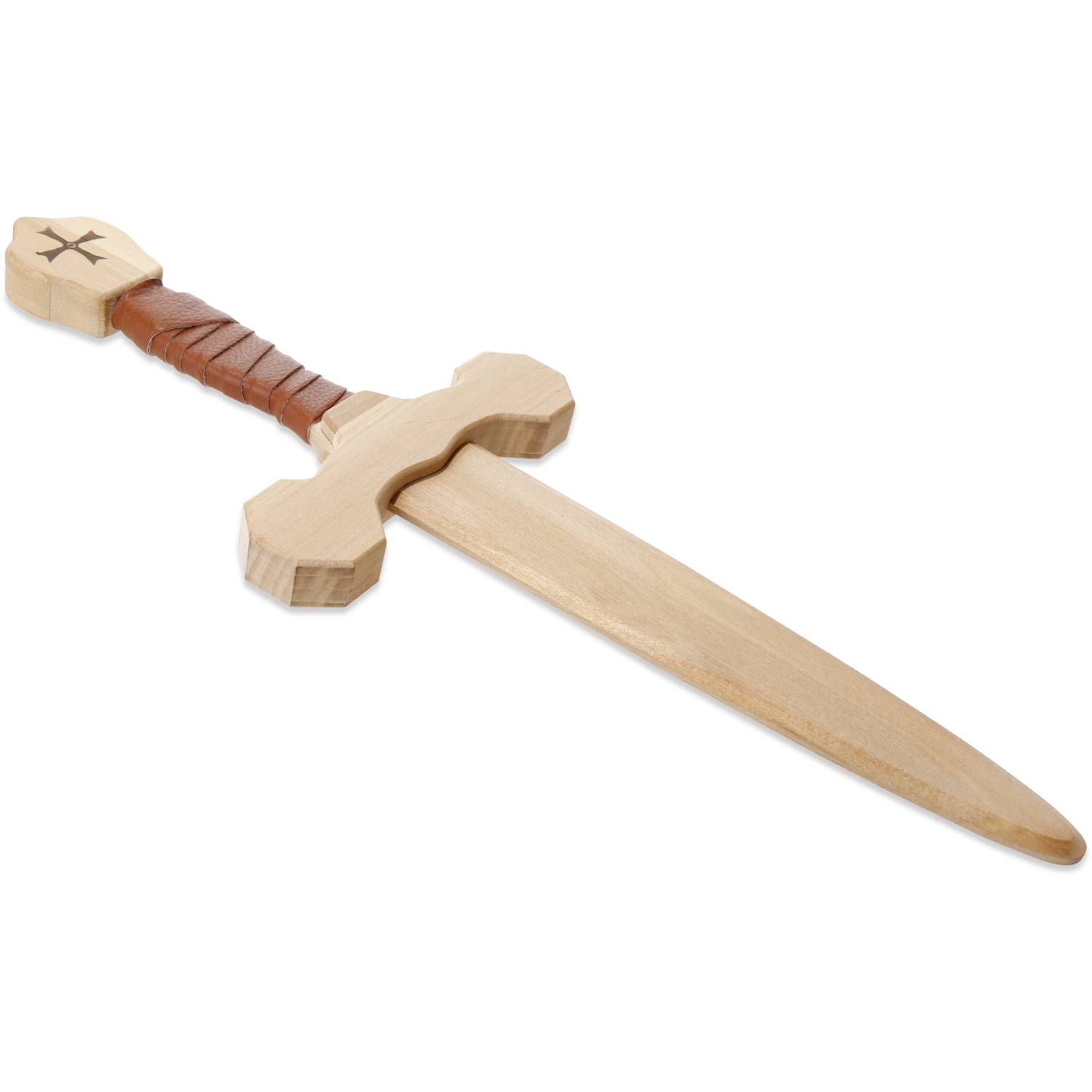 BestSaller 1014 Tempelorden-Dolch, Birke, mit Wickelung, 40 cm, natur