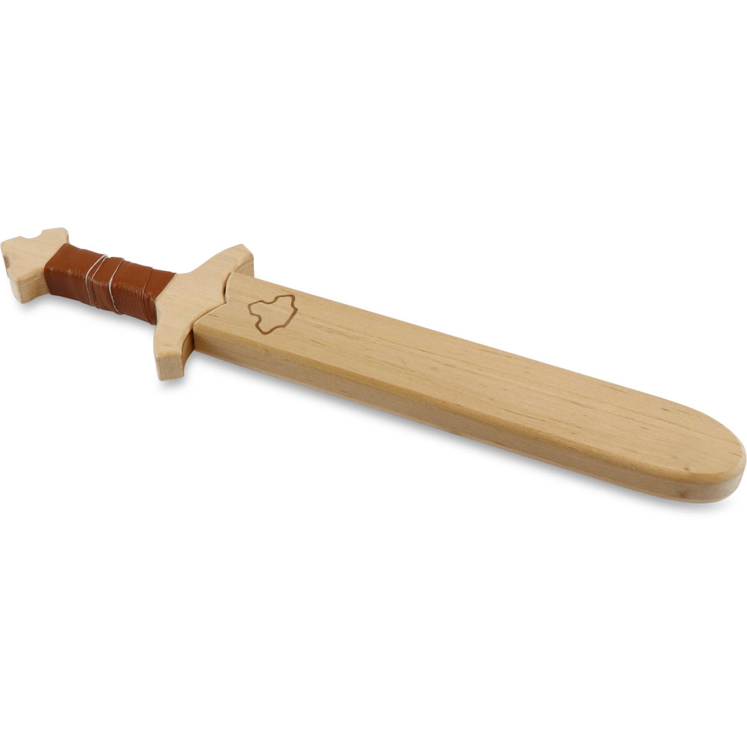 BestSaller 1021 Dolch Set König Edward mit Holzhülle & Gürtelhalter ca. 40 cm, braune Wicklung, natur/braun, 2-teilig (1 Set)