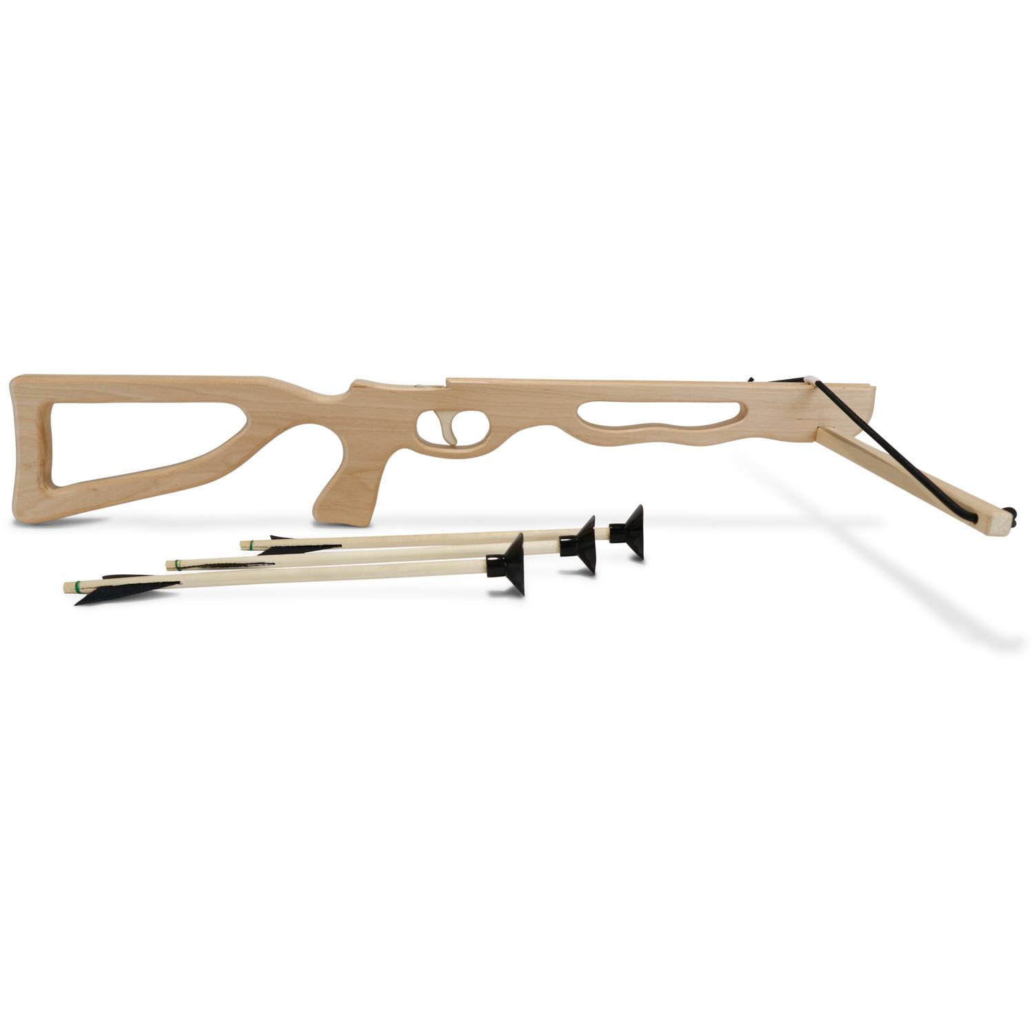 BestSaller 1218 Armbrust Wettkampf, Voll-Holz natur inkl. 3x Bolzen 1215, natur, 4-teilig (1 Set)