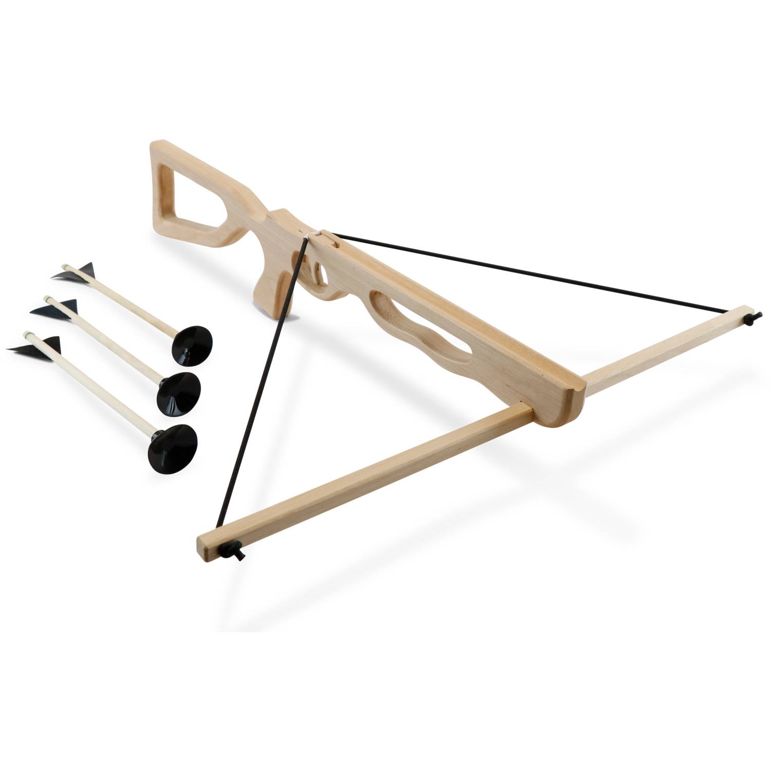 BestSaller 1218 Armbrust Wettkampf, Voll-Holz natur inkl. 3x Bolzen 1215, natur, 4-teilig (1 Set)