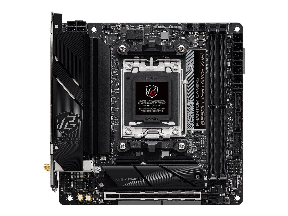 ASRock Phantom Gaming B650I Lightning WiFi - Motherboard - Mini-ITX - Socket AM5 - AMD B650 Chipsatz - 2.5 Gigabit LAN,