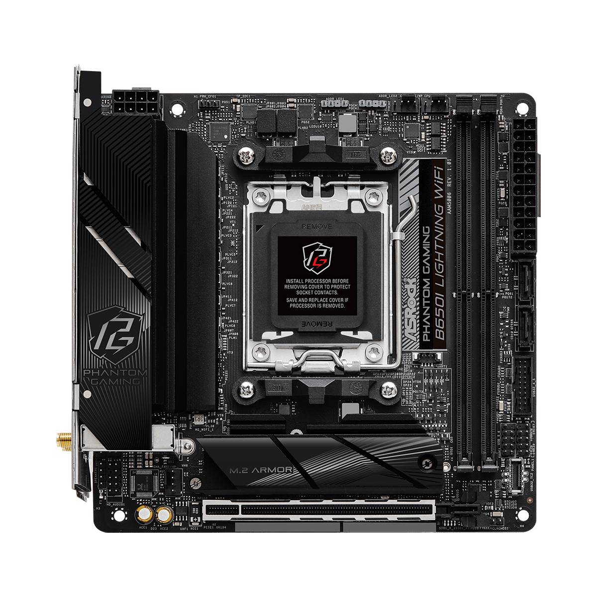 Phantom Gaming B650I Lightning WiFi Mini ITX Sockel AM5 AMD B650