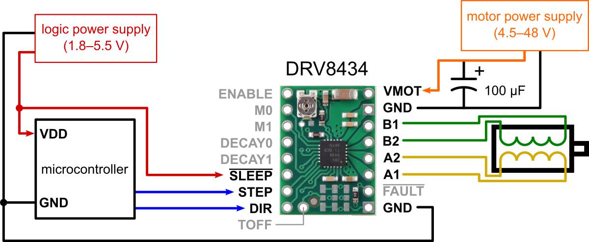 Pololu DRV8434 Stepper Motor Driver Carrier 3762