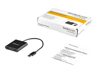 STARTECH USB to Dual HDMI Adapter - 4K Audio, Video, Display & TV Optionen & Zubehör Videoadapter &
