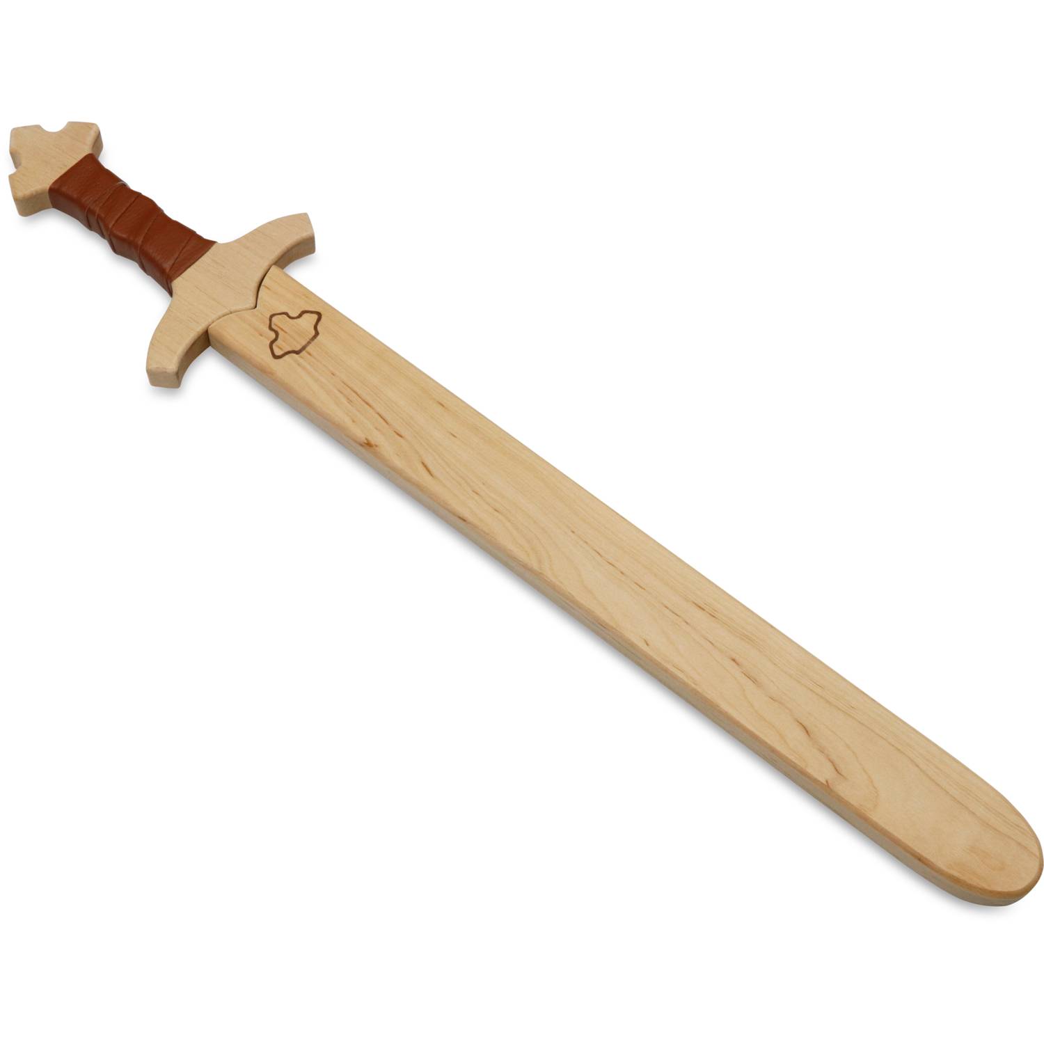 BestSaller 1020 Schwert Set mit Holzhülle König Edward 60 cm, braune Wickelung, natur, 2-teilig (1 Set)