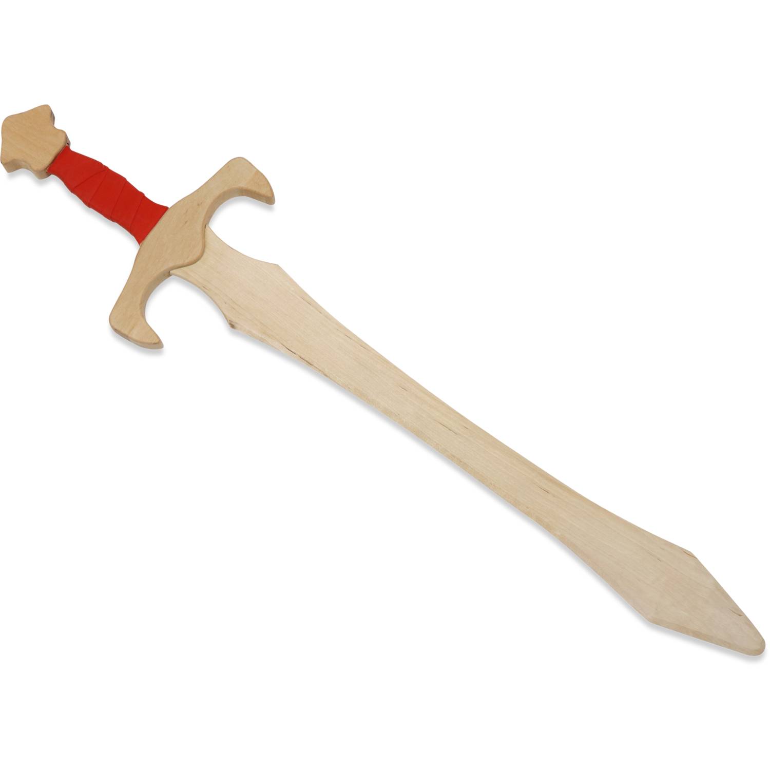 BestSaller 1104 Langschwert Sigismund, Birke/Erle, 68 cm, natur, rote Wickelung, natur