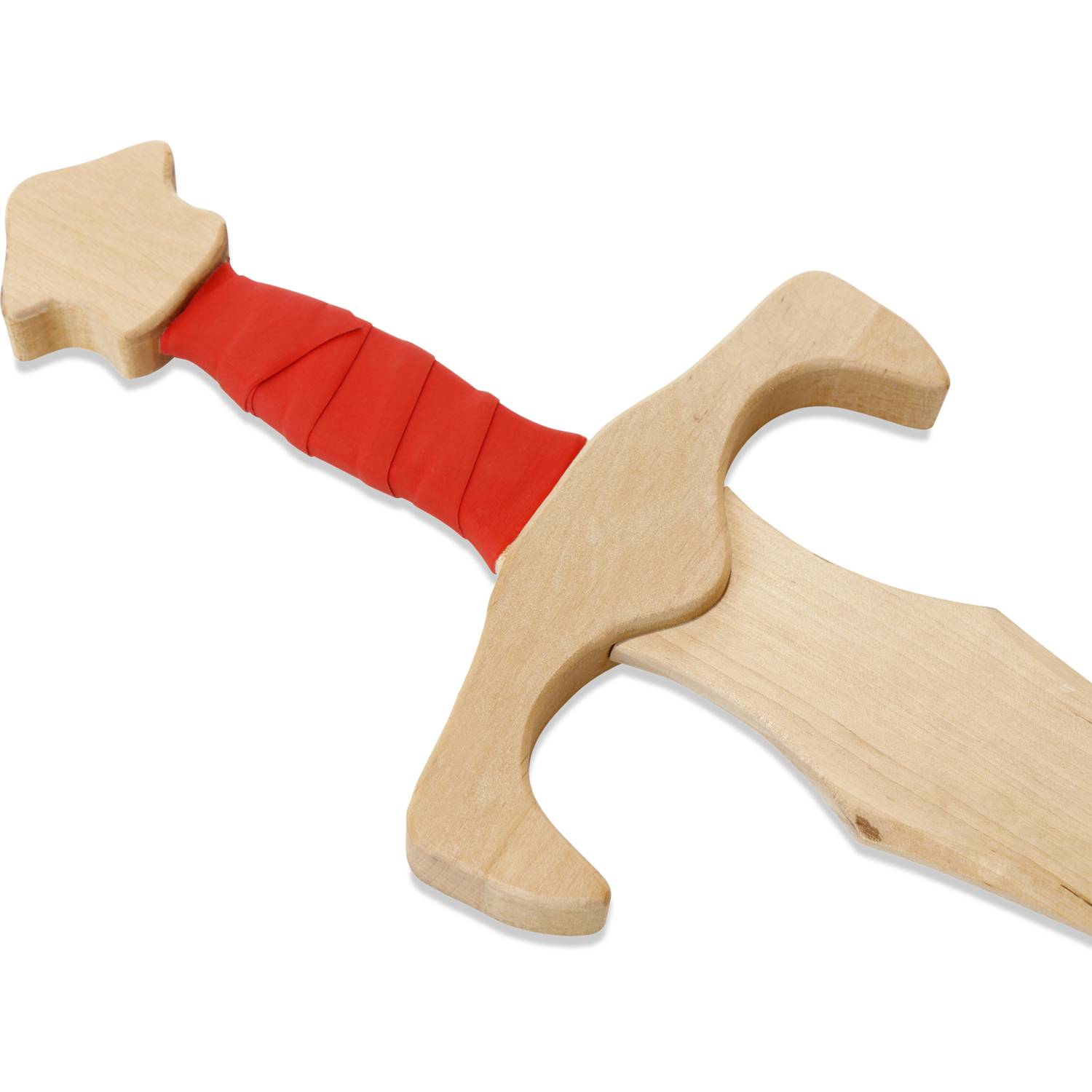 BestSaller 1104 Langschwert Sigismund, Birke/Erle, 68 cm, natur, rote Wickelung, natur