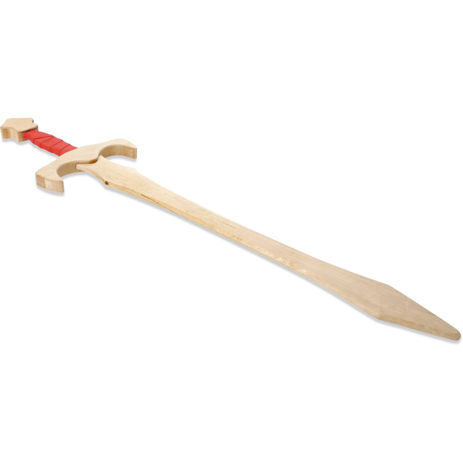 BestSaller 1104 Langschwert Sigismund, Birke/Erle, 68 cm, natur, rote Wickelung, natur