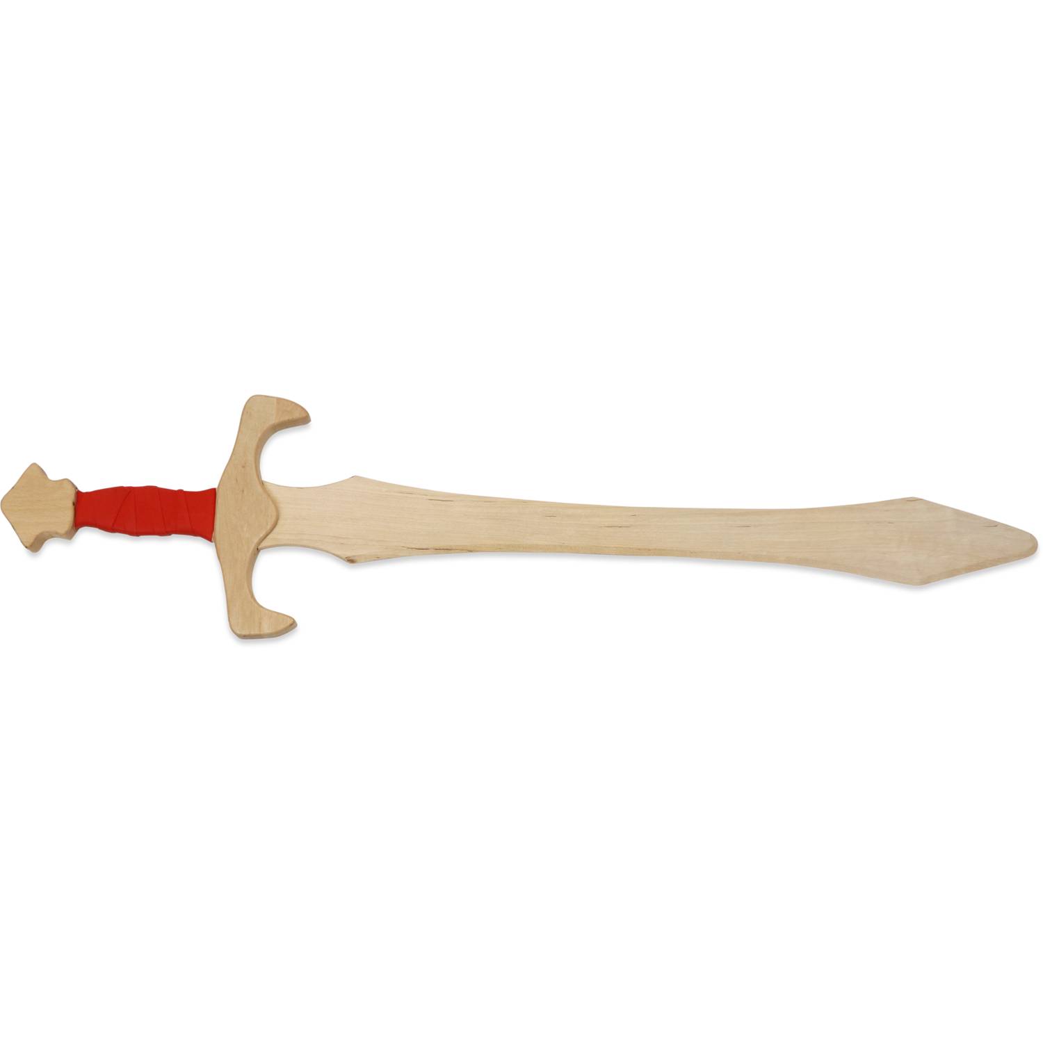 BestSaller 1104 Langschwert Sigismund, Birke/Erle, 68 cm, natur, rote Wickelung, natur