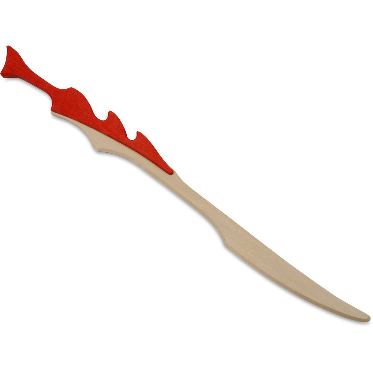 BestSaller 1127 Langschwert Rote Drachenschuppe, teilbemalt, 67 cm, natur/rot