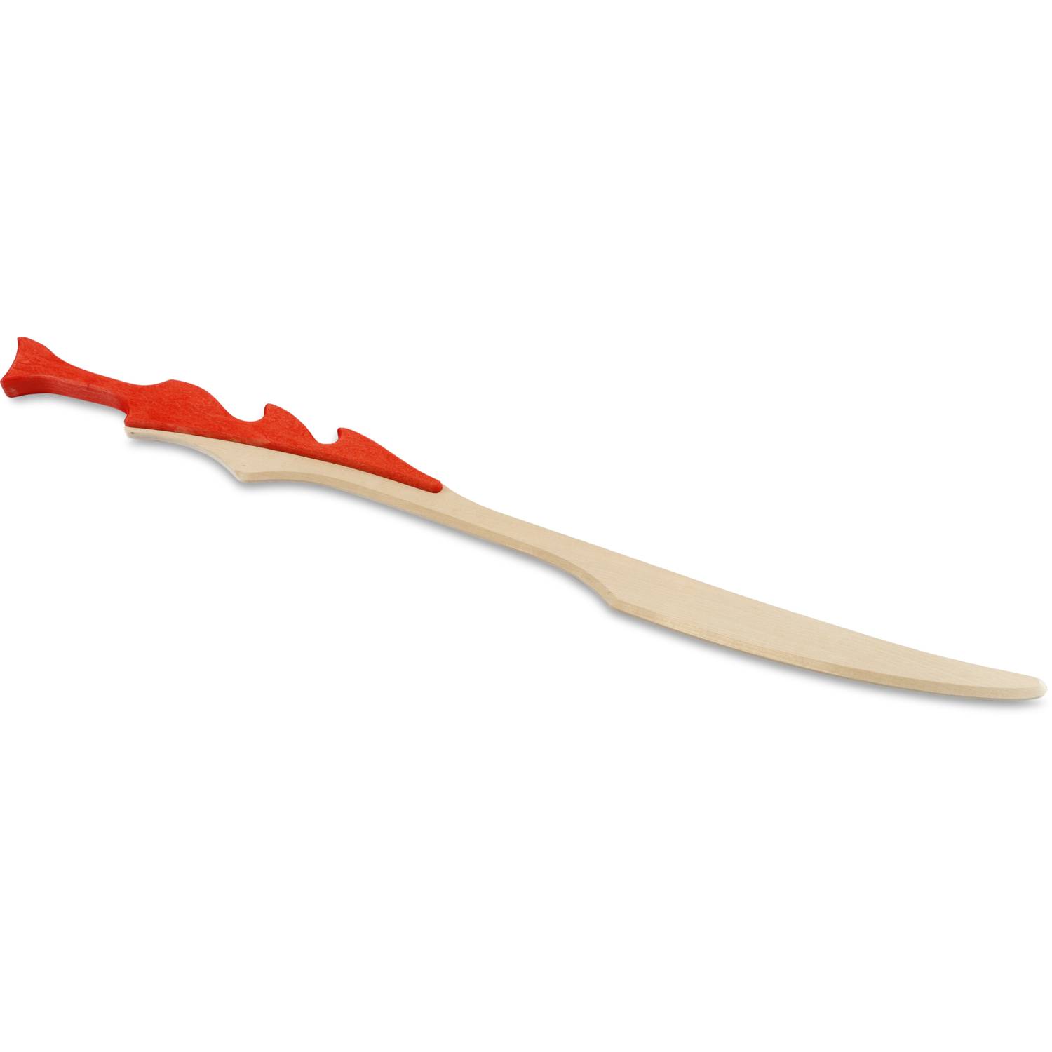 BestSaller 1127 Langschwert Rote Drachenschuppe, teilbemalt, 67 cm, natur/rot