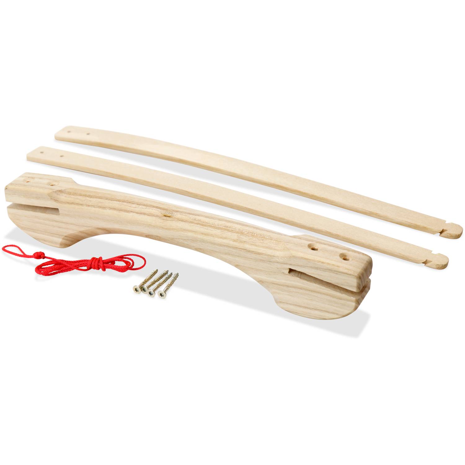 BestSaller 1267 Reise-Bogen Esche +3 Pfeile ca.80 cm, unmontiert 4 Schrauben, natur