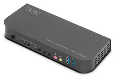 DIGITUS - KVM Switch, 2x1 HDMI, HDMI Out,USB, 4Kx2K@60Hz