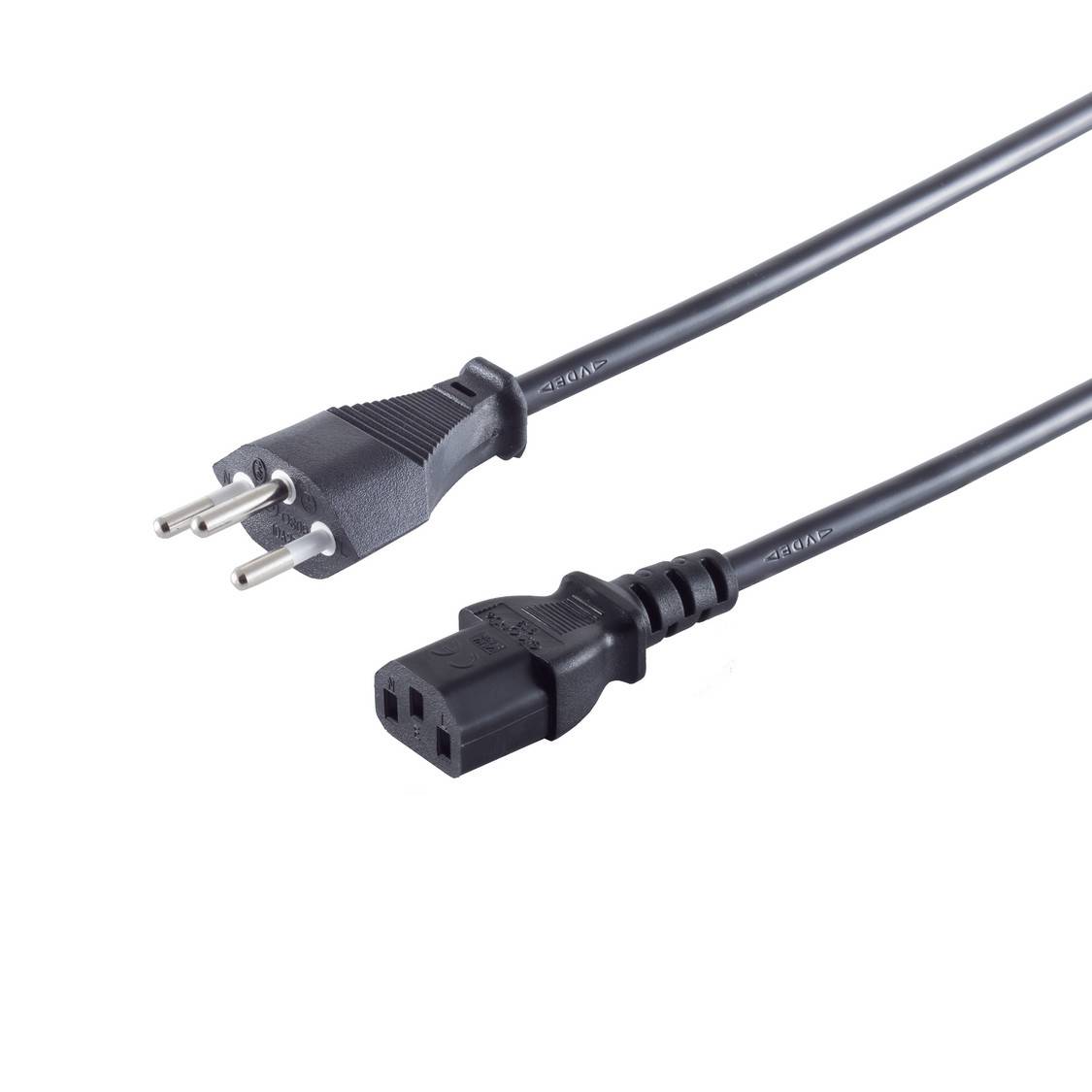 Stecker / Kaltgerätebuchse, Schweiz-C13, 1,8m