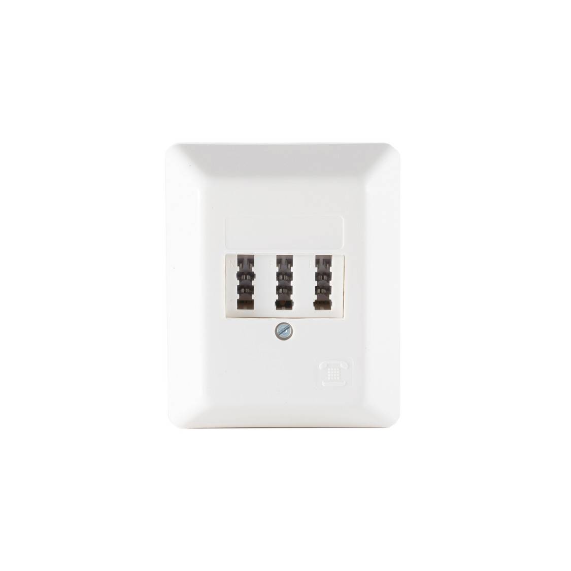 Telefon-Anschlußdose TAE NFF, 1 Amtsleitung, reinweiß-RAL9010, Aufputz