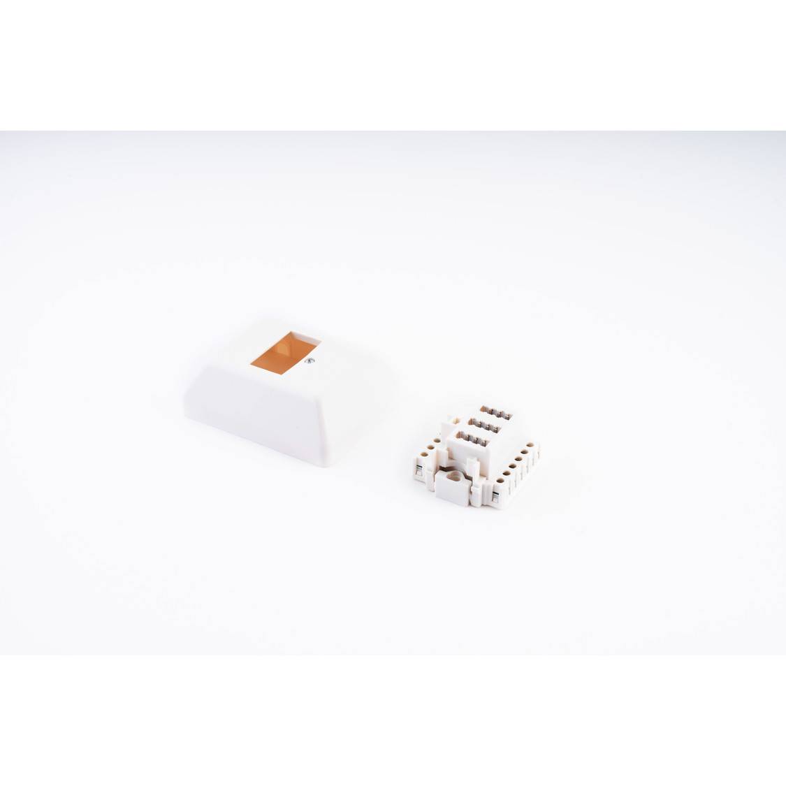 Telefon-Anschlußdose TAE NFF, 1 Amtsleitung, reinweiß-RAL9010, Aufputz