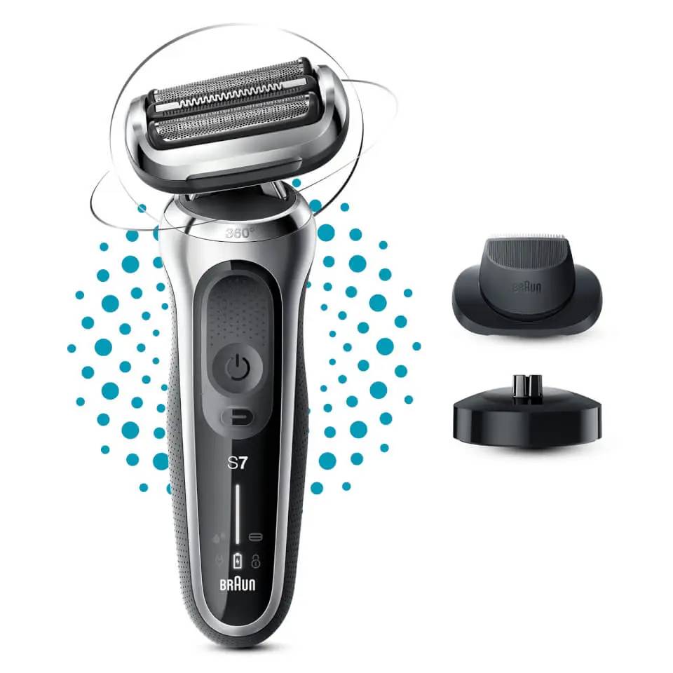 Braun Barzdaskut? Braun Shaver 71-S4200cs Operating time (max) 50 min, Wet & Dry, Sidabrinis/Juodas