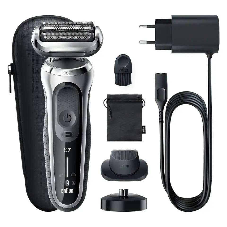 Braun Barzdaskut? Braun Shaver 71-S4200cs Operating time (max) 50 min, Wet & Dry, Sidabrinis/Juodas