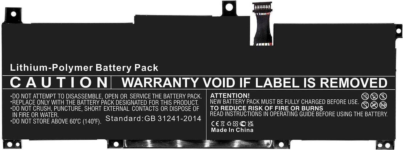 Batteriepaket-Warnaufkleber mit der Aufschrift „GARANTIE ERLISCHT BEI ENTFERNUNG DES AUFKLEBERS