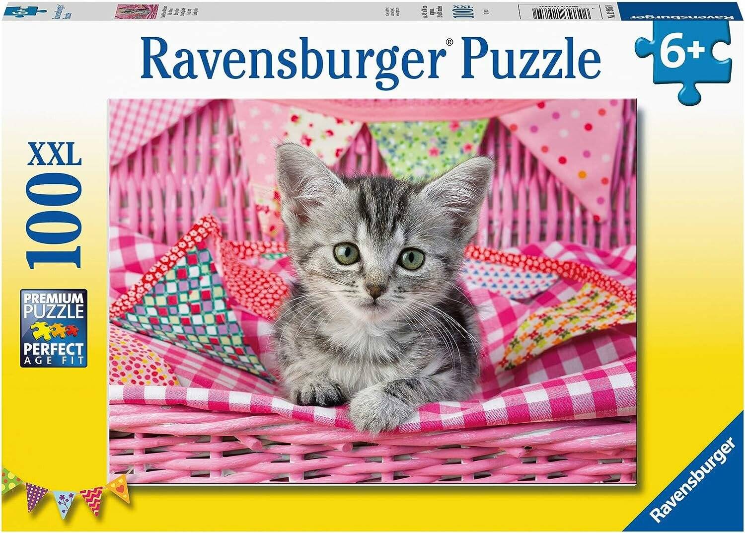 RAVENSBURGER Puzzle Niedliches Kätzchen XXL 100 Teile