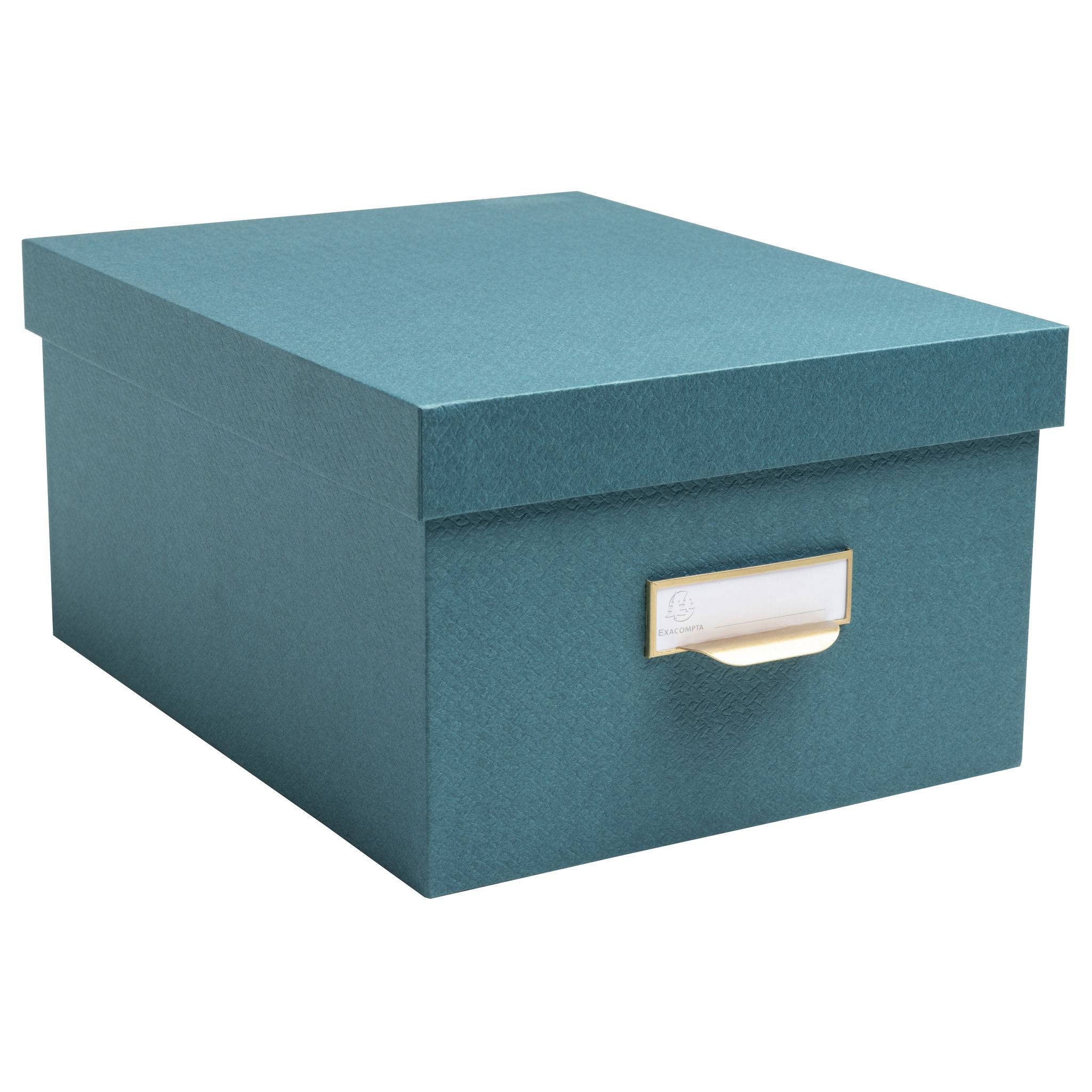 Exacompta Set mit 3 Boxen, Office by me - Bleu canard - 79603E