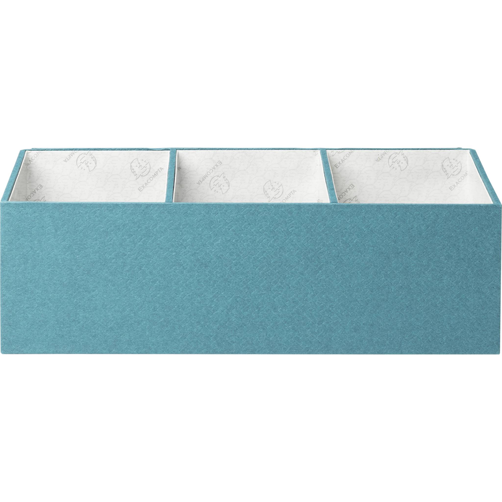 Exacompta Schreibtisch-Organizer 4 Fächer 115x277x147 cm Bleu canard 68603E